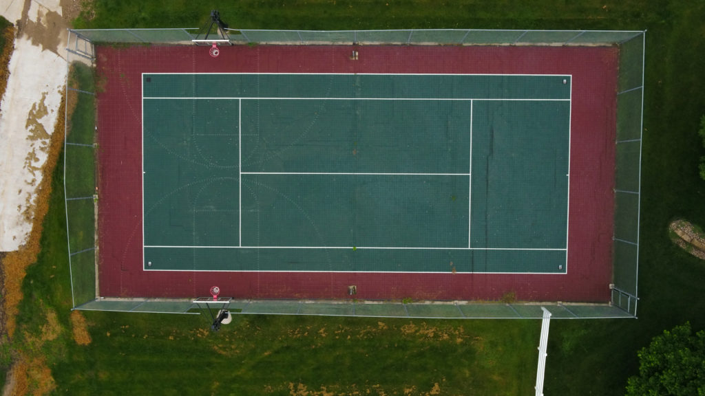 Outdoor Basketball and Tennis Court